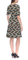 Aniston CASUAL Damen Mini-Kleid ausgestelltes Sommerkleid im Retro-Look 8556 9430 Schwarz/Bunt