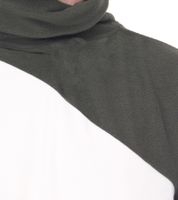 Denim Project men's fleece sweater, simple turtleneck sweater DP-10023-123 586 white/green