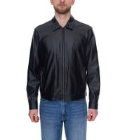 GUESS men's faux leather jacket, rock biker jacket with lapel collar, outdoor jacket M3YL20WF410 JTMU black
