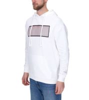 vsct Net Application Sudadera con capucha para hombre con estampado de cuadrícula en el pecho Jersey con capucha de algodón 5643160 Crudo/Blanco