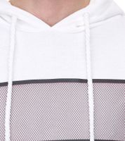 vsct Net Application Sudadera con capucha para hombre con estampado de cuadrícula en el pecho Jersey con capucha de algodón 5643160 Crudo/Blanco