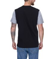 T-shirt da uomo STAPLE, camicia in cotone alla moda con grande scritta del marchio sul davanti 2208C7058 nera