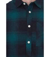 REDEFINED REBEL men's long-sleeved shirt, fashionable business shirt, cotton shirt in a check pattern, dark blue/black
