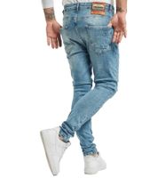 vsct Thor men's slim-fit jeans in a destroyed look, denim trousers in a 5-pocket style B5642258 blue