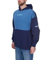 PUMA OLYMPIQUE DE MARSEILLE men's hoodie sustainable cotton hoodie with logo lettering 771970 15 blue