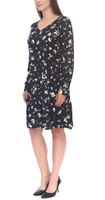Tamaris women's mini dress with long sleeves, woven dress with floral all-over print 38428365 black