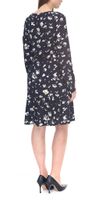 Tamaris women's mini dress with long sleeves, woven dress with floral all-over print 38428365 black