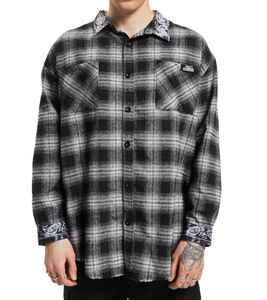 vsct Checked Flannel Individual men's checked shirt with paisley pattern lumberjack shirt 5643319 black/white