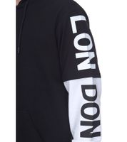 vsct LonDon 2In1 sudadera con capucha para hombre con aspecto 2 en 1, suéter con capucha de algodón 5643325 negro/blanco