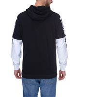 vsct LonDon 2In1 sudadera con capucha para hombre con aspecto 2 en 1, suéter con capucha de algodón 5643325 negro/blanco