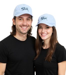 Casquette snapback pour hommes STAPLE Sage avec lettrage de la marque sur le devant casquette en coton 2302AX7198 bleu clair