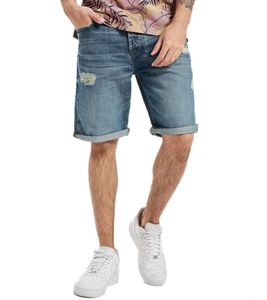 ONLY & SONS Avi Loose men's jeans shorts in a used look denim trousers 22015232 blue