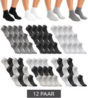 12 pairs of JACK & JONES Short Sock sneaker socks, sports socks, cotton quarter socks 12260511 in black, grey, white or a mix