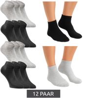 12 pairs of JACK & JONES Short Sock sneaker socks, sports socks, cotton quarter socks 12260511 in black, grey, white or a mix