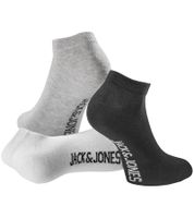 12 pairs of JACK & JONES Short Sock sneaker socks, sports socks, cotton quarter socks 12260511 in black, grey, white or a mix