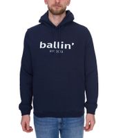 Ballin Est. 2013 Herren nachhaltiger Hoodie Kapuzen-Pullover mit Logo-Print auf der Front HO-H00050 in Schwarz, Blau oder Navy