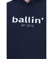 Ballin Est. 2013 Herren nachhaltiger Hoodie Kapuzen-Pullover mit Logo-Print auf der Front HO-H00050 in Schwarz, Blau oder Navy