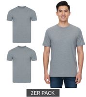 Pack of 2 PUMA men's T-shirts, cotton shirt, round neck, basic shirt 683509 01 gray