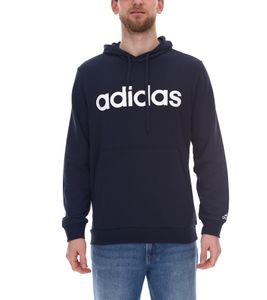 adidas Essentials French Terry Linear Logo Hoodie sustainable men's sweater with kangaroo pocket GK9066 Blue