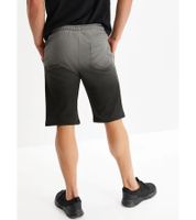 Comfortable men's sweat shorts, short cotton pants with color gradient 931310 Black/Gray