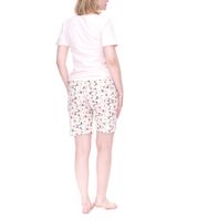 CINQUE cotton pajamas shorts round neck shirt for women in pink/white, black/white or for men in black/white Men black/grey