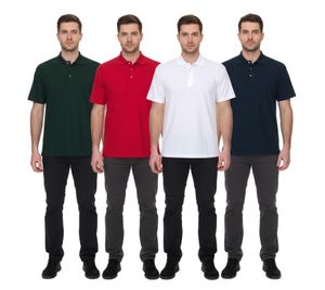 Polo simple pour homme SANTINO Cws avec partie en coton, chemise à manches courtes vert, blanc, bleu ou rouge