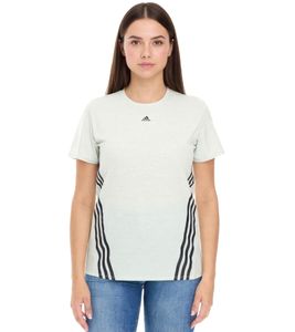 adidas Damen nachhaltiges Sport-Shirt Rundhals-Shirt Fitness-Shirt Sport-Oberteil Kurzarm-Shirt HK6976 Grün/Schwarz