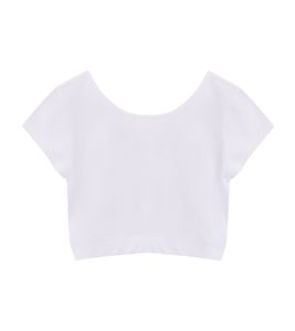 KangaROOS girls' summer shirt with a cute bow on the back, leisure top 12026408 white