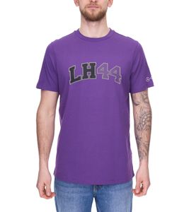 Mercedes-Benz AMG Petronas F1 MAPF1 FW logo men's cotton shirt with "LH 44" lettering round neck shirt 701222304 002 purple/black/gray