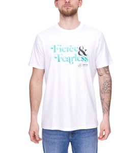 Mercedes-Benz AMG Petronas F1 Fierce and Fearless Graphic Men's T-Shirt Cotton Shirt 701222348 002 White