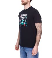 Mercedes-Benz AMG Petronas F1 MAPF1 FW George #63 men's cotton shirt with George Russel print round neck shirt 701220866 002 Black