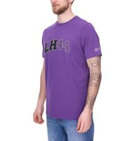 Mercedes-Benz AMG Petronas F1 MAPF1 Ritratto o logo Camicia da uomo in cotone con stampa George Russel Camicia girocollo 701222296-701222304 Blu o viola