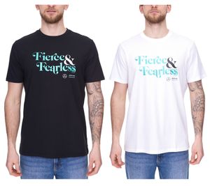Mercedes-Benz AMG Petronas F1 Fierce and Fearless Graphic Men's T-Shirt Cotton Shirt 701222348 in Black or White