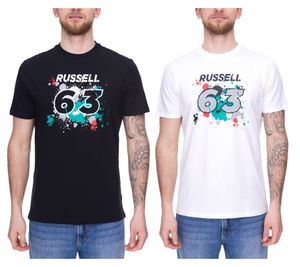 Mercedes-Benz AMG Petronas F1 MAPF1 FW George #63 men's cotton shirt with George Russel print round neck shirt 701220866 black or white