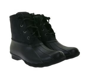 SPERRY Saltwater women's boots, waterproof ankle boots with genuine leather and wave-siping technology STS88108 black