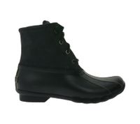 SPERRY Saltwater Damen Boots wasserdichte Stiefelette mit Echtleder und Wave-Siping-Technologie STS88108 Schwarz