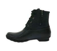 SPERRY Saltwater Damen Boots wasserdichte Stiefelette mit Echtleder und Wave-Siping-Technologie STS88108 Schwarz