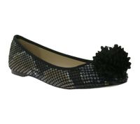 MENBUR women's ballerinas elegant summer shoes low shoes 07156 0001 black/beige