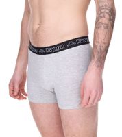 Pack of 2 Kappa men's boxer shorts with brand lettering and logo underpants 351K1JW A80 black/light grey