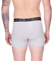 Pack of 2 Kappa men's boxer shorts with brand lettering and logo underpants 351K1JW A80 black/light grey
