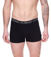 Pack of 2 Kappa men's boxer shorts with brand lettering and logo underpants 351K1JW A80 black/light grey