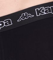 Pack of 2 Kappa men's boxer shorts with brand lettering and logo underpants 351K1JW A80 black/light grey