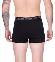 Pack of 2 Kappa men's boxer shorts with brand lettering and logo underpants 351K1JW A80 black/light grey