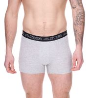 Pack of 2 Kappa men's boxer shorts with brand lettering and logo underpants 351K1JW A80 black/light grey