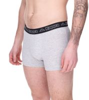 Lot de 2 boxers homme Kappa avec lettrage de marque et logo caleçon 351K1JW ADK gris foncé/gris clair/rouge
