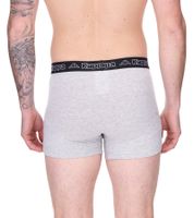 Lot de 2 boxers homme Kappa avec lettrage de marque et logo caleçon 351K1JW ADK gris foncé/gris clair/rouge