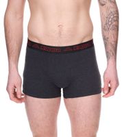 Lot de 2 boxers homme Kappa avec lettrage de marque et logo caleçon 351K1JW ADK gris foncé/gris clair/rouge