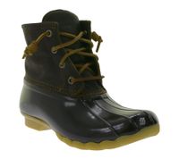 SPERRY Saltwater women's boots waterproof ankle boots with genuine leather and wave-siping technology STS88108 STS91176 Black or brown