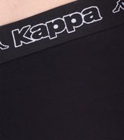 Lot de 2 boxers pour homme Kappa avec inscription de la marque et logo de différentes couleurs telles que le noir, le gris, l'anthracite et le bleu