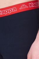 Lot de 2 boxers pour homme Kappa avec inscription de la marque et logo de différentes couleurs telles que le noir, le gris, l'anthracite et le bleu